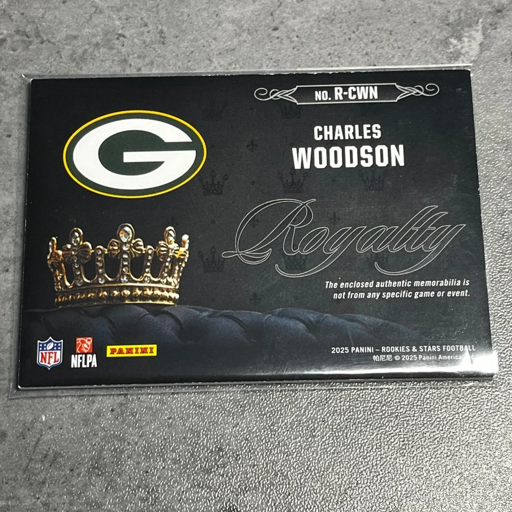 Charles Woodson Panini Rookies & Stars Royalty Jersey Relic‎ Card Green Bay NM++ - Picture 9 of 13